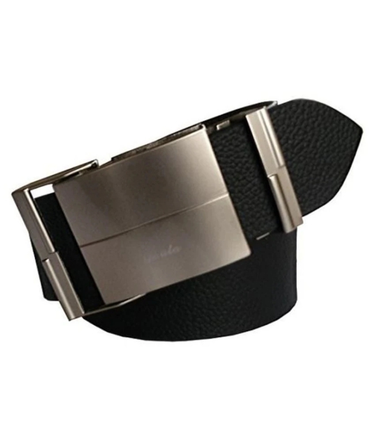 Loopa Black Leather Formal Belt - 38