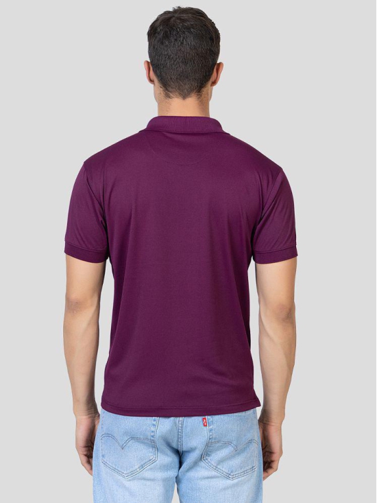 YHA - Purple Cotton Blend Regular Fit Mens Polo T Shirt ( Pack of 1 ) - None