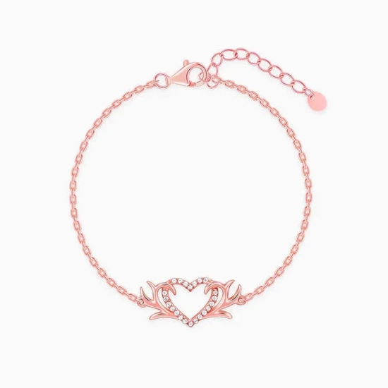 Rose Gold Intertwined In Love Bracelet