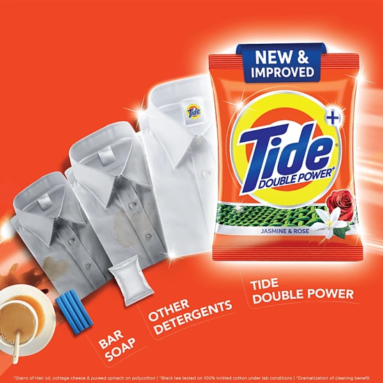 Tide Plus Detergent Washing Powder - Extra Power Jasmine & Rose, 1 Kg