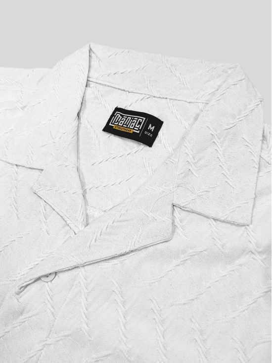 Creased White Shirt-S / White