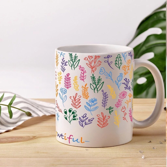 Blooming Coffee Mug: Life is Brewtiful