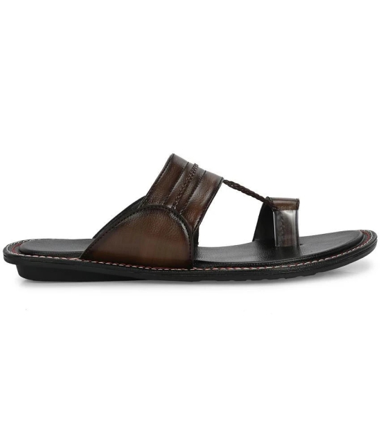 Leeport Brown Mens Daily Slipper - None