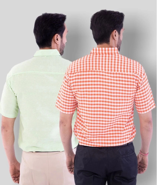 DESHBANDHU DBK - Multicolor Cotton Regular Fit Mens Casual Shirt ( Pack of 2 ) - None