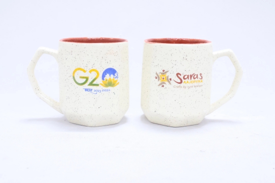 Khurja Souvenir Mug (Set of 2) Matt White 3