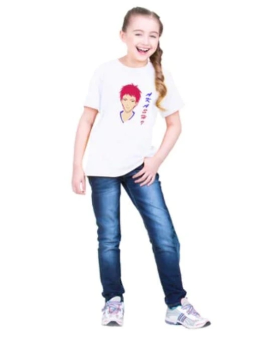 Girls Cotton Akashi Half Sleeve TShirt (White) PID41510