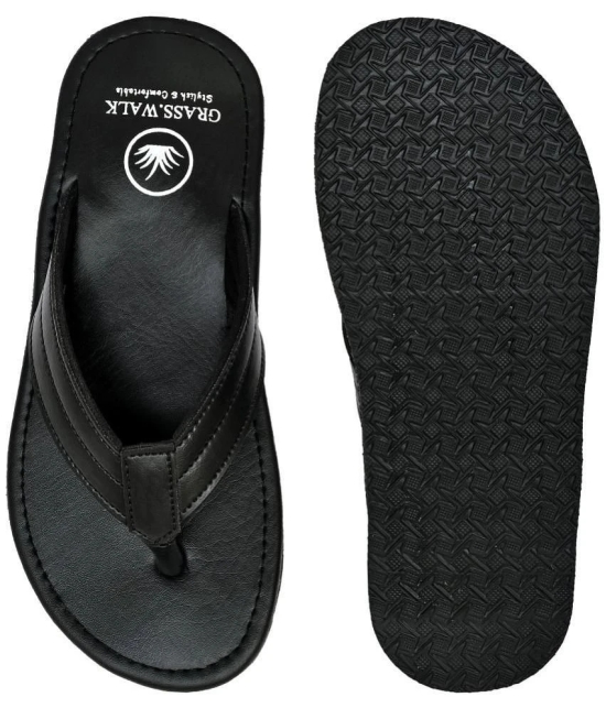 GRASS WALK Black Mens Daily Slipper - None