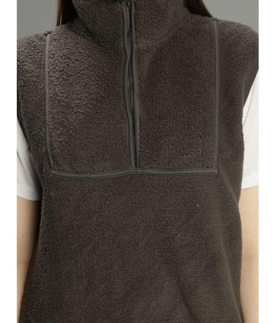 NUEVOSDAMAS Polyester Grey Non Hooded Sweatshirt - None