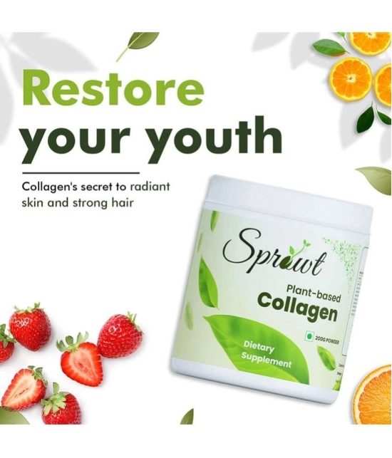 Sprowt Plant Based Collagen Builder for Youthful & Glowing Skin. Collagen Powder for Men and Women. Collagen Supports Beautiful Skin, contains Amla, Vitamin C and Guava