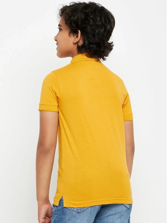 UNIBERRY - Mustard Cotton Blend Boys Polo T-Shirt ( Pack of 1 ) - None