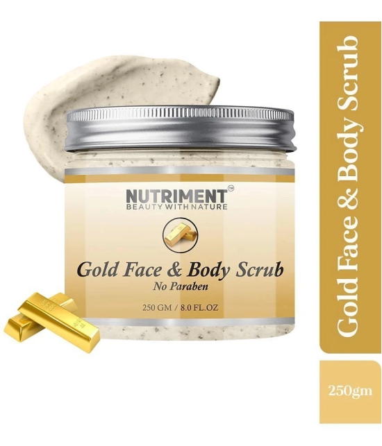 Nutriment Gold Face And Body Scrub For Men & Women ( Pack of 1 )-250 gm