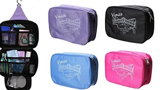 Magnusdeal Venice Cosmetic Pouch, Nylon Waterproof,Cosmetic Makeup Bag,Black Color 1 Piece