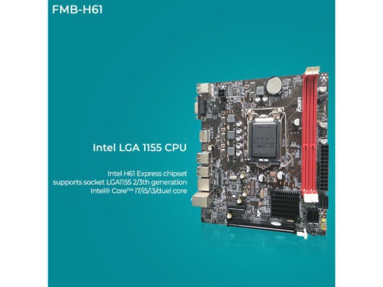 Foxin FMB-H61 Prime Motherboard With LGA 1155 Socket, H61 Chipset