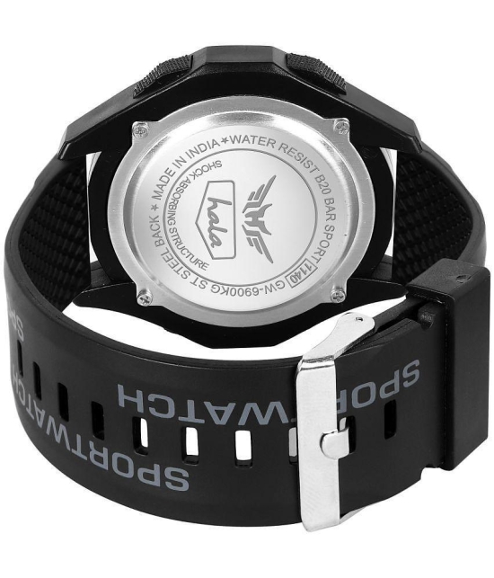 Hala - Black Silicon Digital Mens Watch