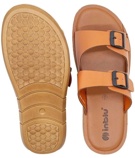 Inblu Tan Mens Slide Flip Flop - None