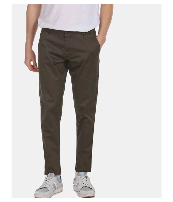 Ruggers Brown Regular -Fit Flat Trousers Single - None