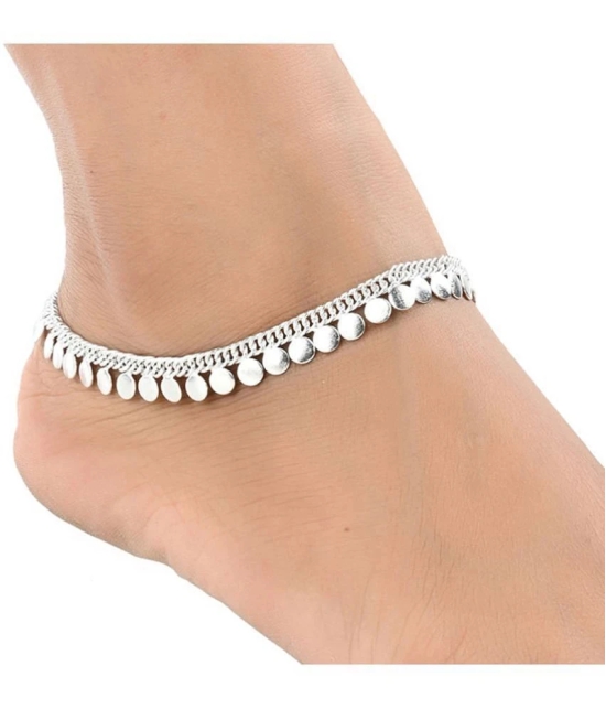 AanyaCentric - Silver Anklets ( Pack of 1 ) - Silver