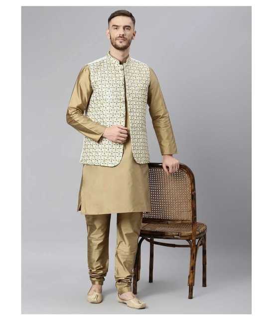 Hangup White Polyester Nehru Jacket Single Pack - None