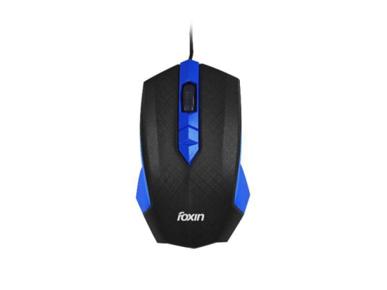 Foxin Smart - Blue Wired USB Mouse High Resolution 800 DPI