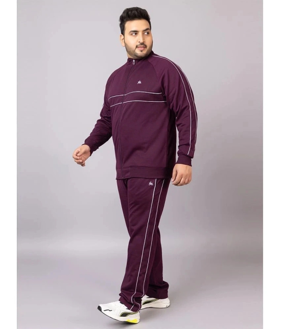 YHA Rough Red Fleece Regular Fit Mens Tracksuit ( Pack of 1 ) - None