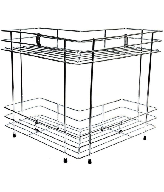 TISYAA Silver Stainless Steel Storage Racks ( Pack of 1 ) - Silver