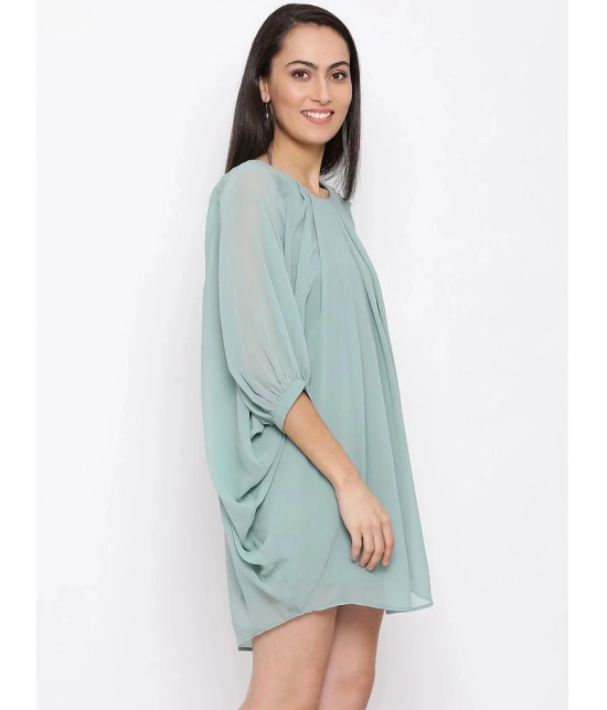 ALL WAYS YOU Polyester Green Fit And Flare Dress - - S