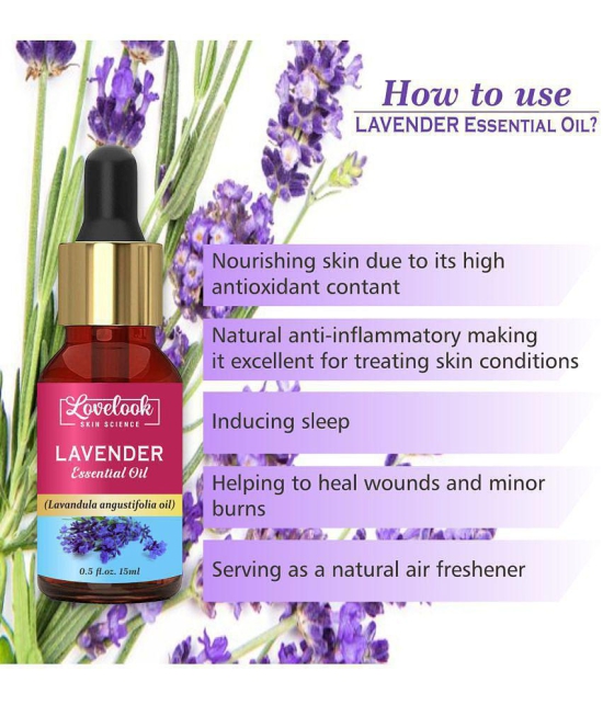 Lovelook Lavender Essential Oil 15 ML Pack of 2