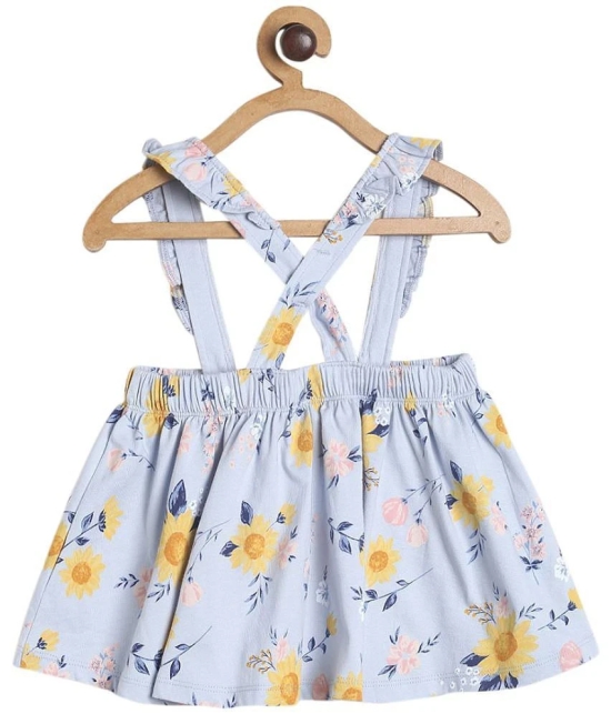 miniklub Blue Cotton Baby Girl Top & Skirt ( Pack of 2 ) - None