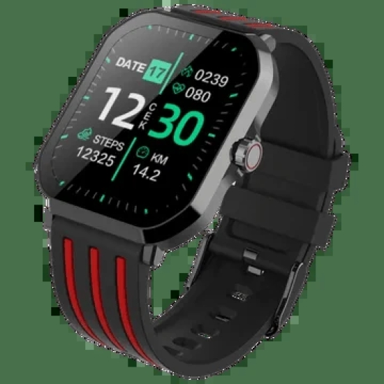 Croma Velocity AW Smartwatch with Bluetooth Calling (49.76mm AMOLED Display, IP68 Water Resistant, Black Strap)