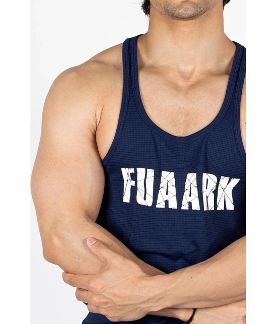 Fuaark - Navy Polyester Slim Fit Mens Tanks ( Pack of 1 ) - None