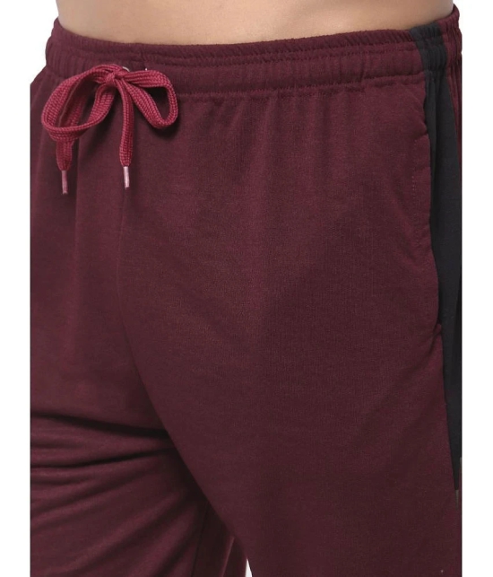 Uzarus - Cotton Blend Maroon Mens Three-Fourths ( Pack of 1 ) - None