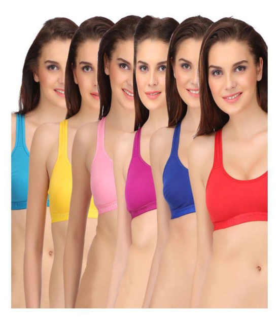 Softskin Poly Cotton Racerback bra - Multi Color - 32B