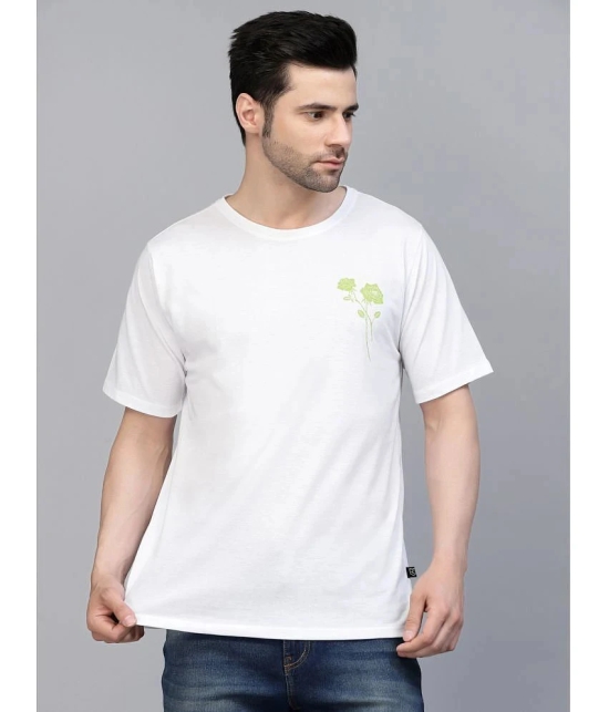 Rigo - Off White Cotton Oversized Fit Mens T-Shirt ( Pack of 1 ) - None