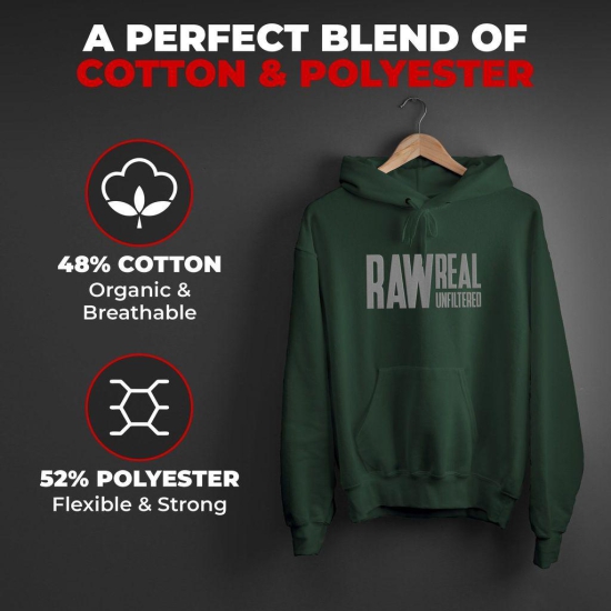 Beardo Raw Real Unfiltered Hoodie Green