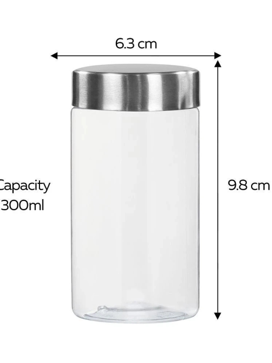 PearlPet 300ml,500ml,1700ml Plastic Transparent Multi-Purpose Container ( Set of 18 ) - Transparent