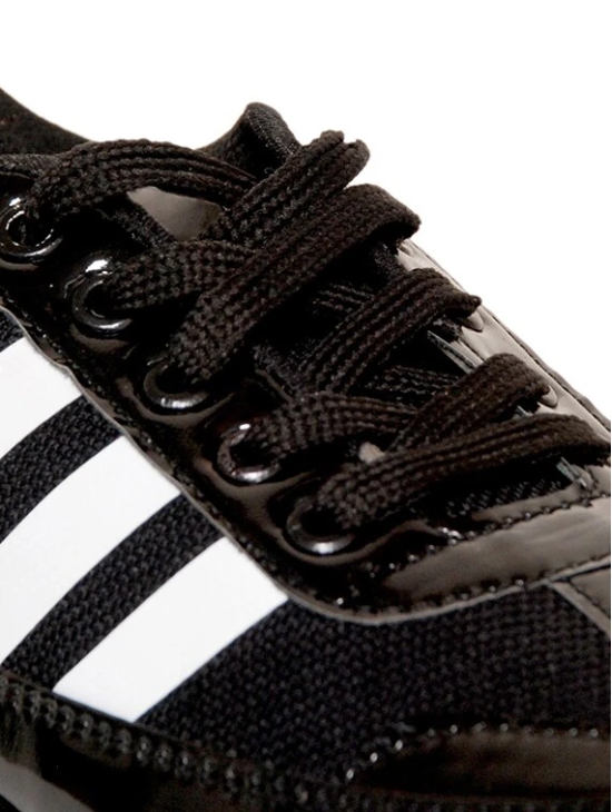 black mesh lace up sneaker