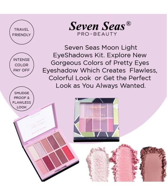 Seven Seas Moon Light Eyeshadow 10 Pigmented Colors Eyeshadow Matte & Shimmery Finish 24.4 g