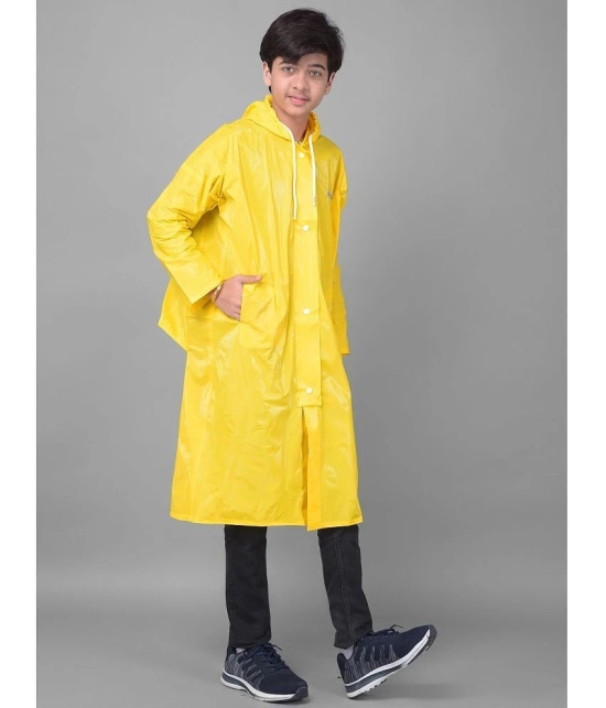 Dollar Rainguard Kids PVC Full Sleeve Solid Raincoat With Adjustable Hood and Pocket - None