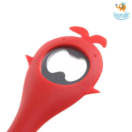 Aquatic Bottle Opener with Magnet-Shark / Red