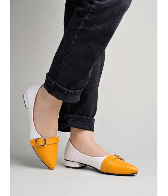 Shoetopia Yellow Womens Casual Ballerinas - None