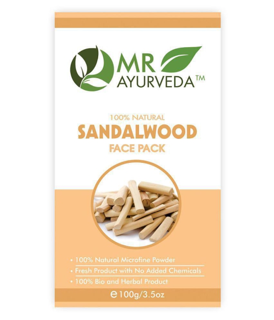 MR Ayurveda 100% Herbal Sandalwood Powder Face Pack Masks 100 gm