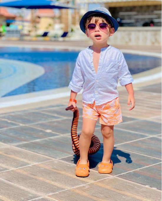 Summer Style White Cotton Shirt with Printed Shorts - Stay Cool and Stylish-2-3 YEAR