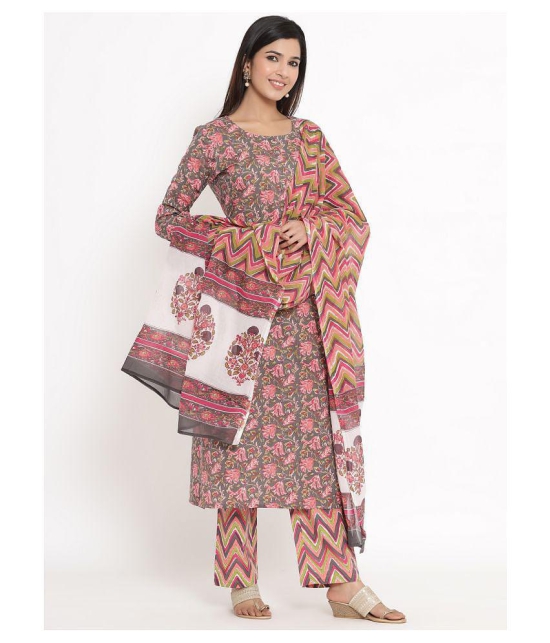 Kbz Cotton Kurti With Palazzo - Stitched Suit - XXL