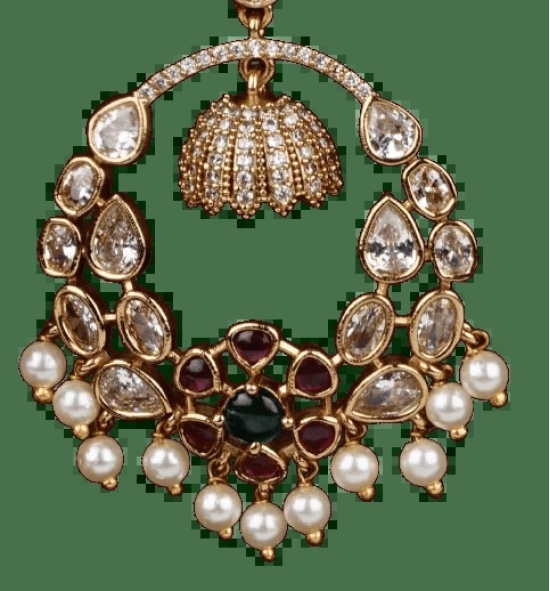  Stunning Kundan and Pearl Drop Earrings with Ruby and Emerald Accents