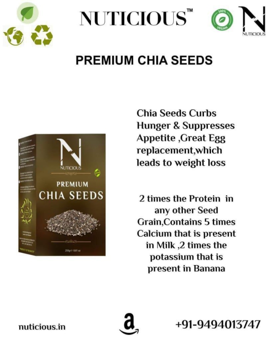 NUTICIOUS Premium Seeds for Eating Set of Combo Pack for Weight Loss (Chia Seeds 250gm+Flax Seeds 250 gm ,Pumpkin Seeds 250gm) Pack of 3