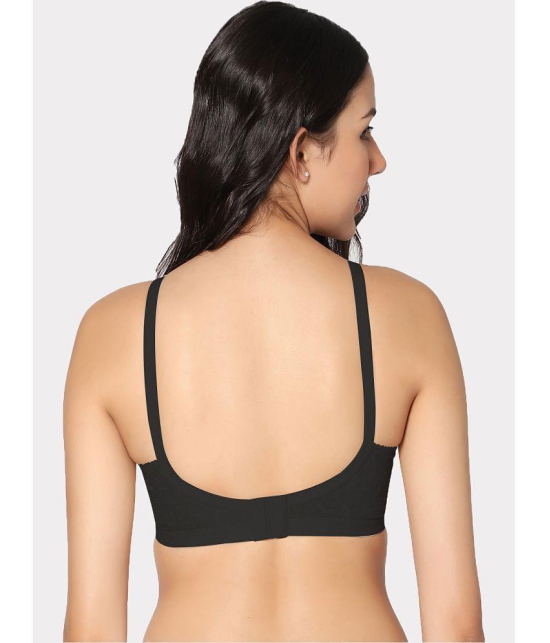 IN CARE LINGERIE - Black Cotton Non Padded Women's Everyday Bra ( Pack of 1 ) - None