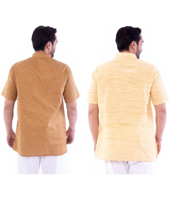 DESHBANDHU DBK - Multi Cotton Mens Regular Kurta ( Pack of 2 ) - None