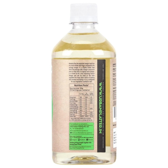 Urban Platter Japanese Rice Vinegar (Awasezu), 500ml [All Natural Vinegar Traditionally Made and Seasoned] - Perfect for Seasoning Sushi Rice