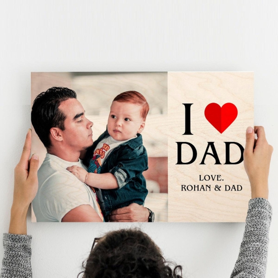 Personalised | I Love Dad-14x11 Inch