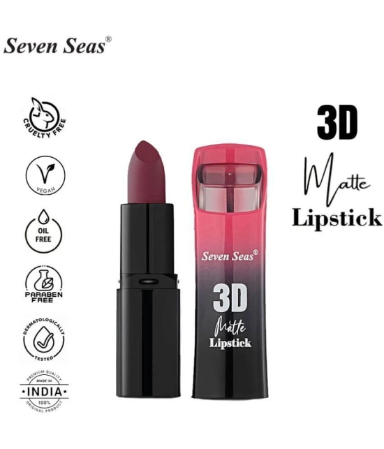 Seven Seas 3D Matte Lipstick | Long Lasting | Waterproof Matte Lipstick for Women (Chestnut Rose 2)